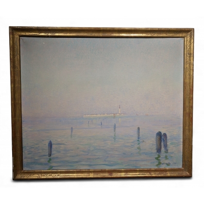 Tableau \"Venise\" signé Alf. BOLLE 1921