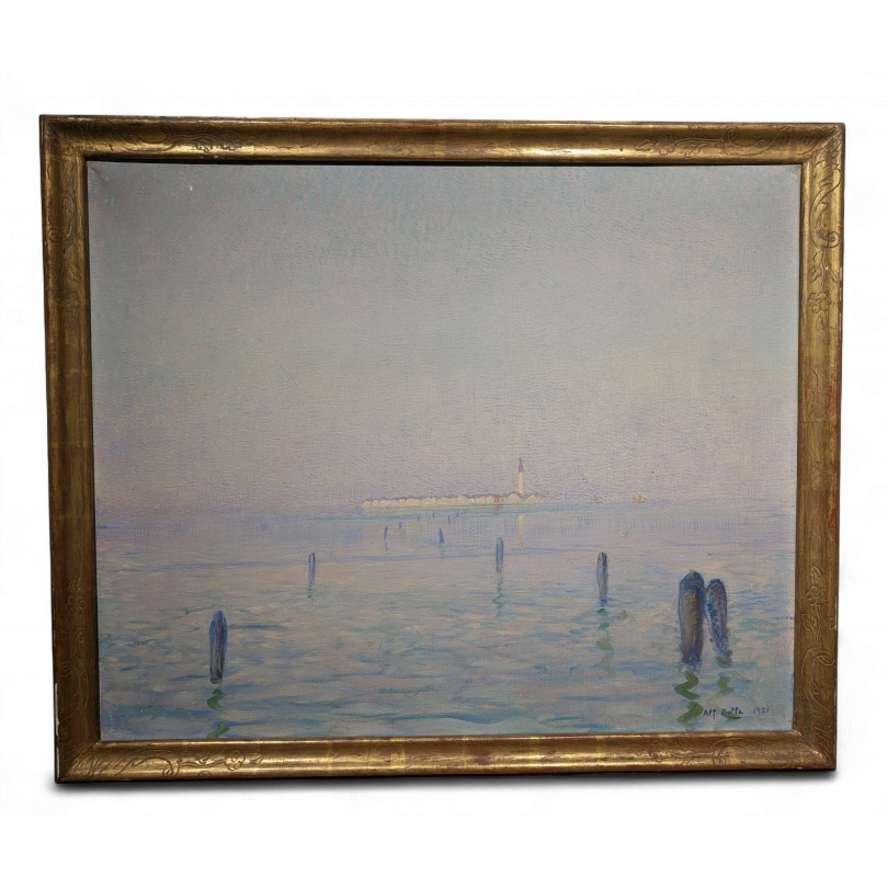 Tableau \"Venise\" signé Alf. BOLLE 1921