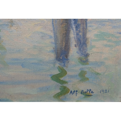 Tableau \"Venise\" signé Alf. BOLLE 1921