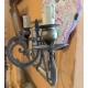 Paire d'appliques de Gien à 2 lumières.