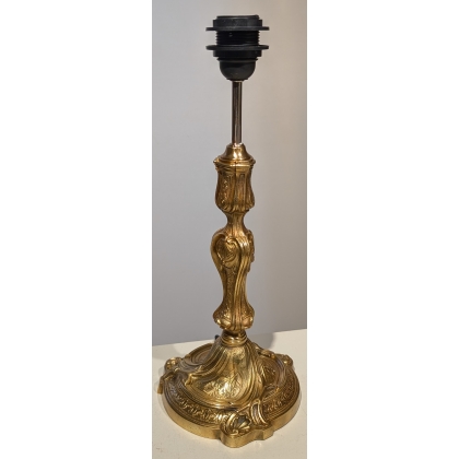 Louis XV candlestick converted into a lamp