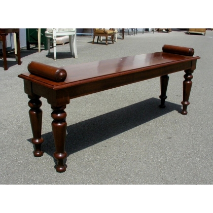 English mahogany bench with scrolls on  Moinat SA  - Antiques and home décor