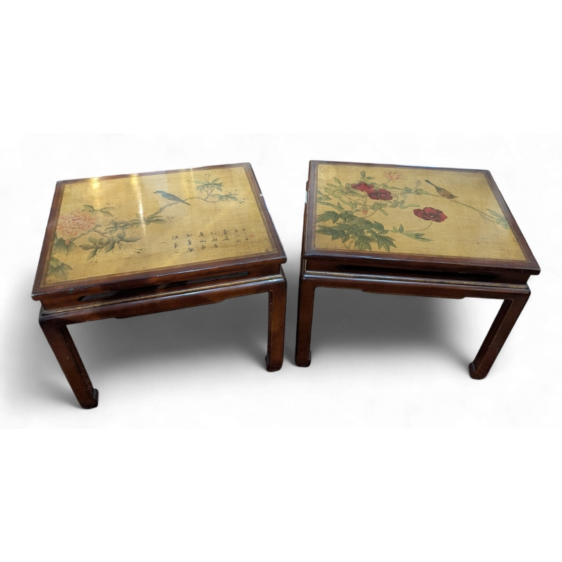 Paire de bouts de canapé, dessus Kakémono