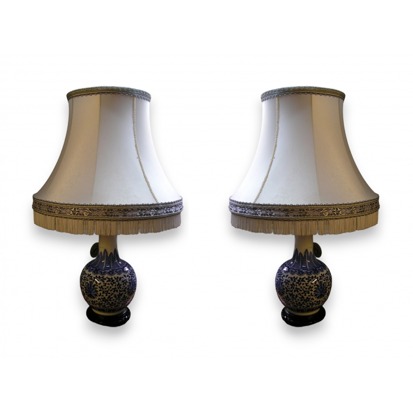  Paire de lampes chinoises avec sur  Moinat SA  - Antiquités décoration