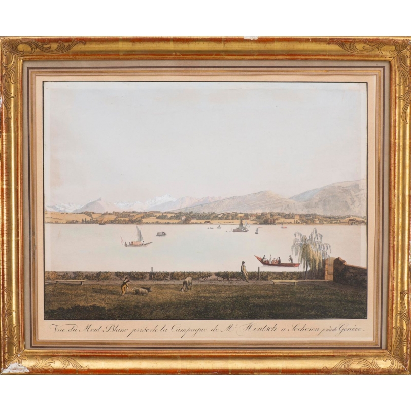 Gravure "Vue du Mont-Blanc"