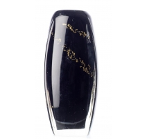 Vase en verre, jaspés de poudre intercalaire dorée