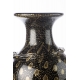 Vase en verre, jaspés de poudre intercalaire doré