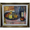 Tableau \"Assiette d\'été\" signé AL