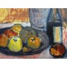 Tableau \"Assiette d\'été\" signé AL