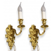 Paire d'appliques style Louis XIV à 1 lumière