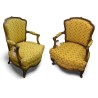 Fabric-upholstered beech armchair from Moinat SA – Antiques and home décor