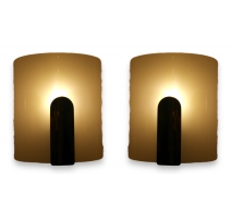 Paire d'appliques en plexiglas