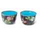 Paire de coupes cloisonnées décor de fleurs