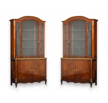 Paire de grandes bibliothèques style Louis XV