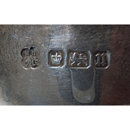 Paire de salières en argent et cristal