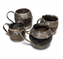 Lot de 4 tasses en noix de coco