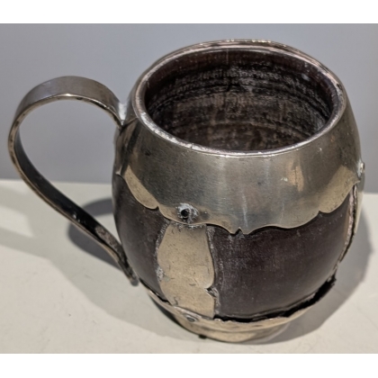 Lot de 4 tasses en noix de coco