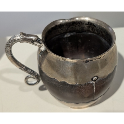 Lot de 4 tasses en noix de coco