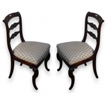 Paire de chaises Empire en acajou