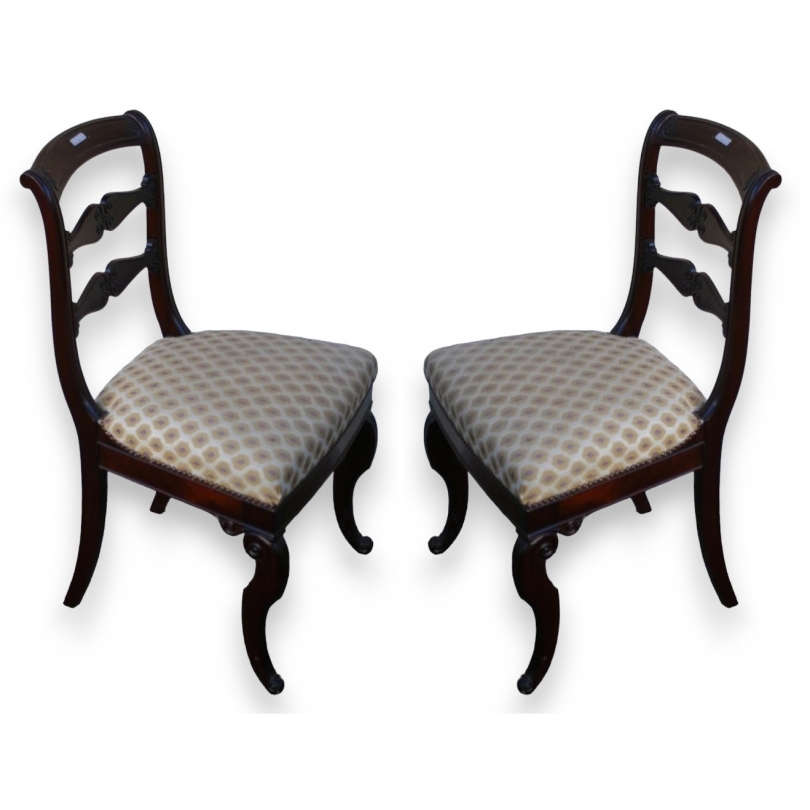 Paire de chaises Empire en acajou
