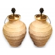 Paire de lampes en terre cuite