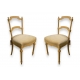 Paire de chaises Napoléon III laquées