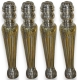 Lot de 4 pieds de table basse en bronze