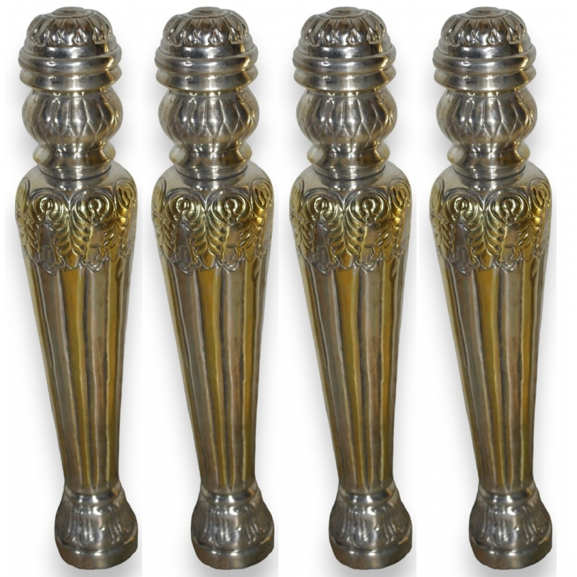 Lot de 4 pieds de table basse en bronze