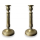Paire de bougeoirs Empire en laiton