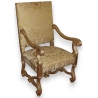Fauteuil style Louis XIV en hêtre doré,