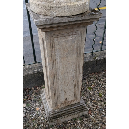 Square stone column