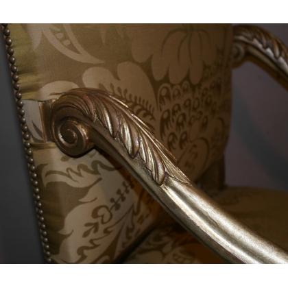Louis XIV-style armchair in gilded beech, from  Moinat SA  - Antiques and interior design