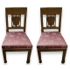 Paire de chaises Empire dossier à médaillon