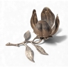 Cendrier en forme de fleur, en bronze argenté