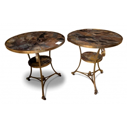 Paire de guéridons style Directoire en sur  Moinat SA  - Antiquités décoration