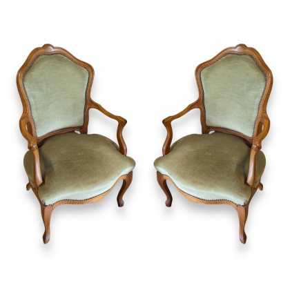 Paire de fauteuils Louis XV Bernois