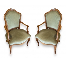 Paire de fauteuils Louis XV Bernois