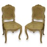 A pair of lacquered and cane-seated Louis XV chairs. Available from  Moinat SA  - Antiques and home décor