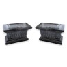 Paire de socles rectangulaires en marbre noir