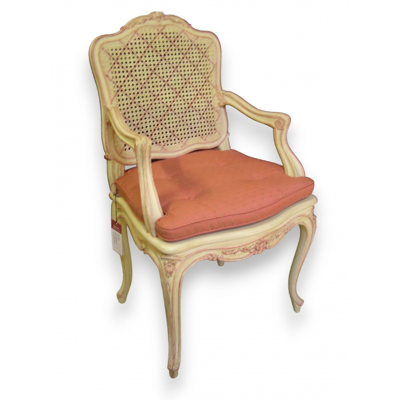 Fauteuil style Régence canné en bois