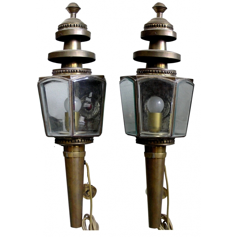 Paire de lanternes de fiacre