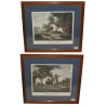 Pair of engravings entitled ‘The Hunt’, reproduction by Moinat SA – Antiques and decorative items – Engravings, lithographs