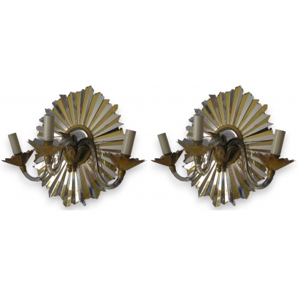 Pair of Art Deco "Soleil" wall lights by Moinat SA – Antiques and home décor