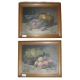 Paire de tableaux "Fruits" signées H. AUBERT