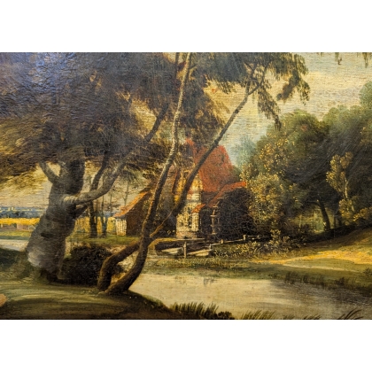 Grand tableau \"Paysage Flamand\"