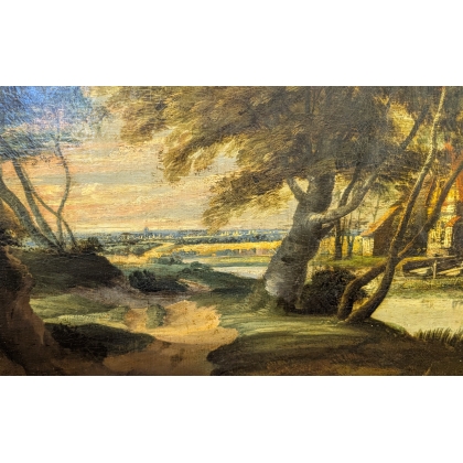 Grand tableau \"Paysage Flamand\"
