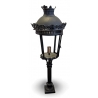 Lanterne borne sur pilier noire
