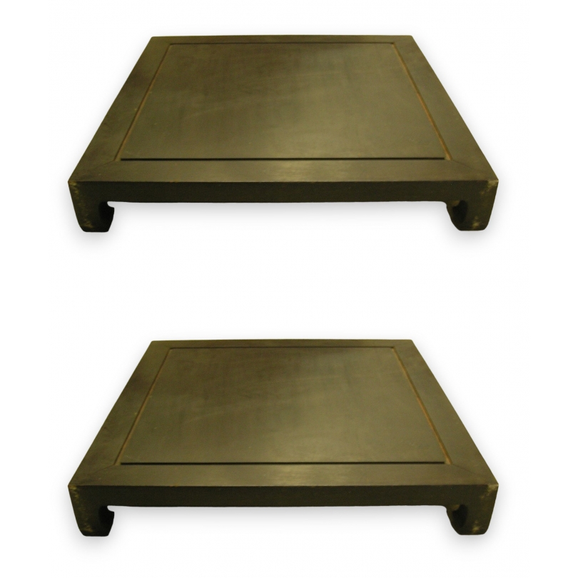 Paire de socles chinois en bois de fer