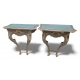 Paire de consoles Louis XV. Baroque.