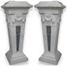  Paire de colonnes en marbre blanc et sur  Moinat SA  - Antiquités décoration